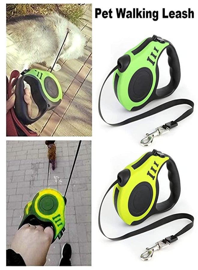 Pups&Pets مقود كلاب قابل للسحب من Pups&Pets، حزام حبل جر مرن أوتوماتيكي، يتحمل وزن يصل إلى 15 كجم للكلاب الصغيرة والمتوسطة (لون أصفر) - Image 5